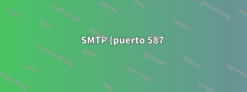 SMTP (puerto 587) no funciona desde localhost