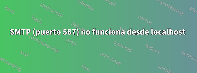 SMTP (puerto 587) no funciona desde localhost