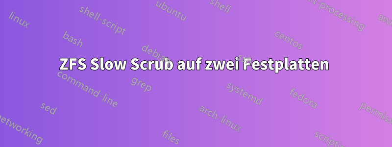 ZFS Slow Scrub auf zwei Festplatten