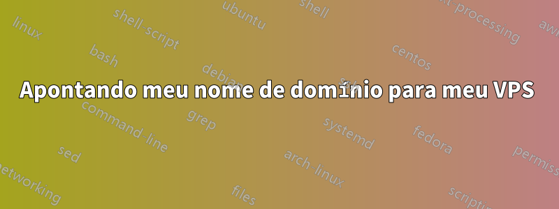 Apontando meu nome de domínio para meu VPS