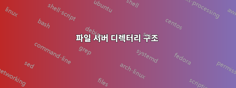 파일 서버 디렉터리 구조