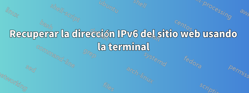 Recuperar la dirección IPv6 del sitio web usando la terminal