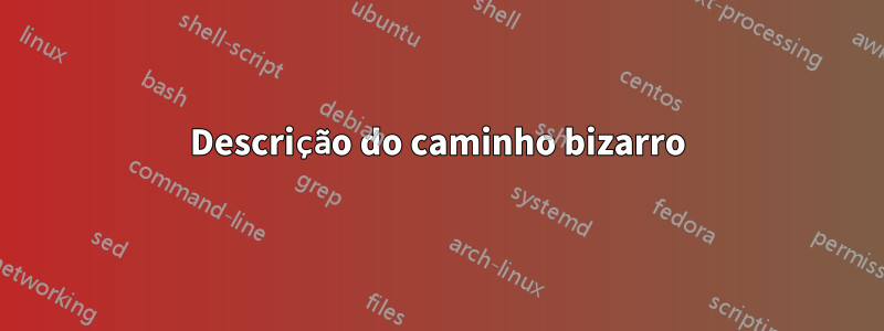 Descrição do caminho bizarro