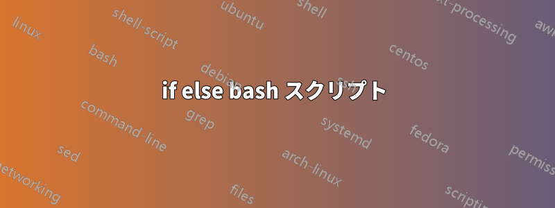 if else bash スクリプト