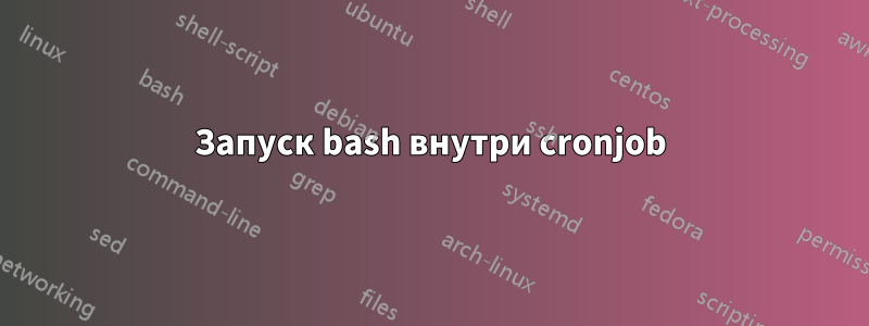 Запуск bash внутри cronjob