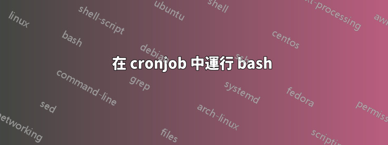 在 cronjob 中運行 bash