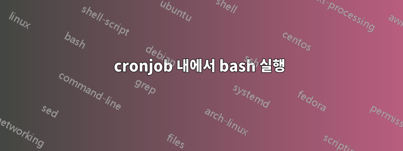 cronjob 내에서 bash 실행