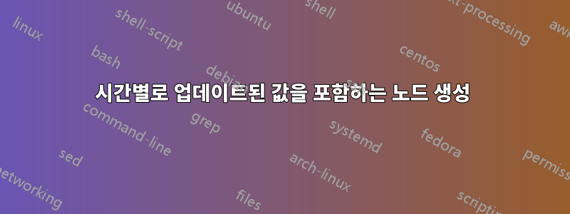 시간별로 업데이트된 값을 포함하는 노드 생성