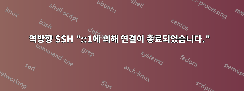 역방향 SSH "::1에 의해 연결이 종료되었습니다."