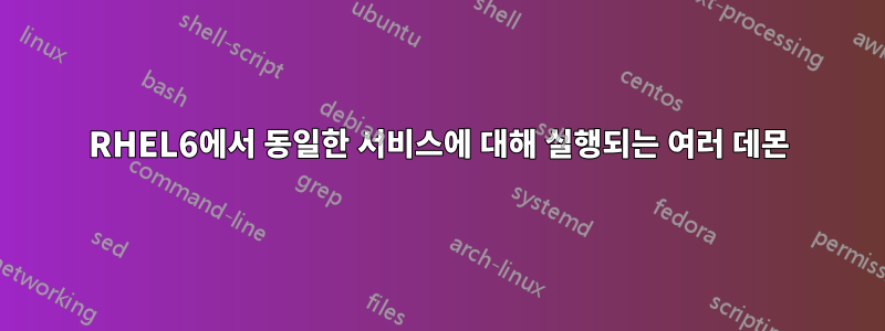 RHEL6에서 동일한 서비스에 대해 실행되는 여러 데몬