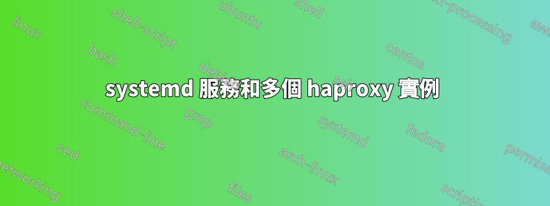 systemd 服務和多個 haproxy 實例