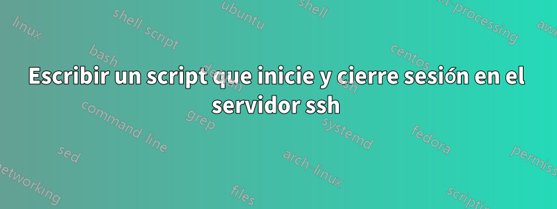 Escribir un script que inicie y cierre sesión en el servidor ssh