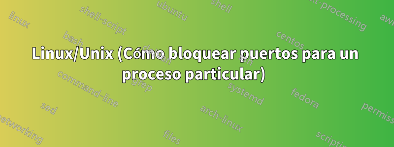 Linux/Unix (Cómo bloquear puertos para un proceso particular) 