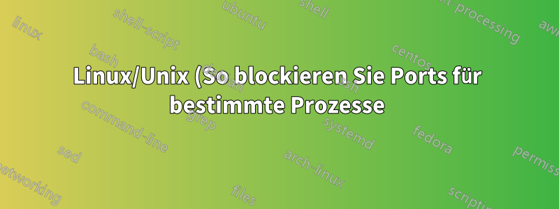 Linux/Unix (So blockieren Sie Ports für bestimmte Prozesse)