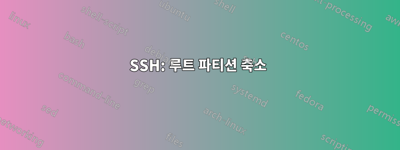 SSH: 루트 파티션 축소