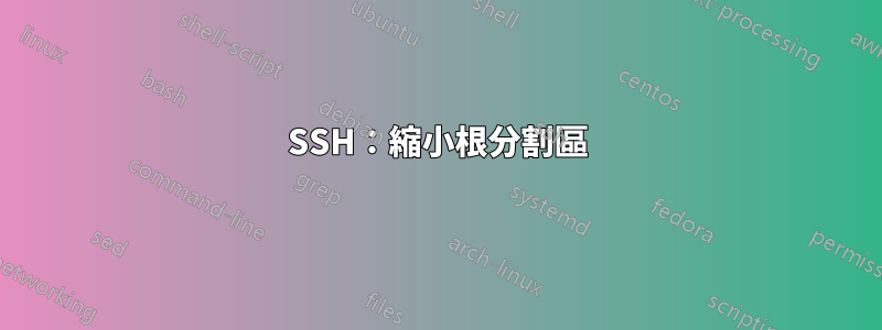 SSH：縮小根分割區