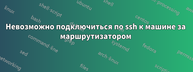 Невозможно подключиться по ssh к машине за маршрутизатором