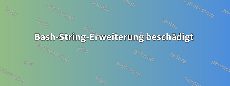 Bash-String-Erweiterung beschädigt