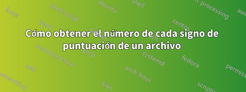 Cómo obtener el número de cada signo de puntuación de un archivo