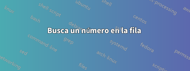 Busca un número en la fila