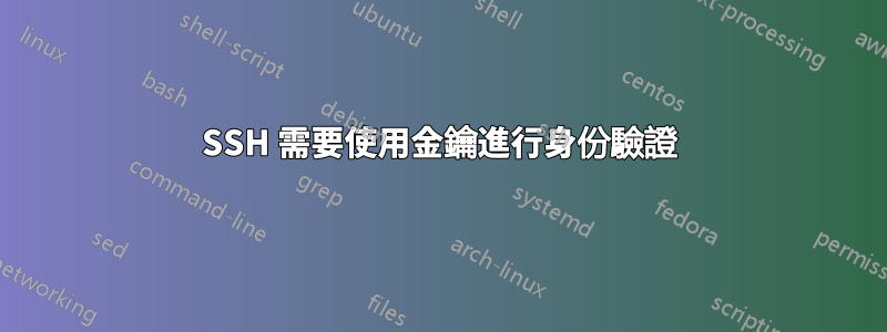 SSH 需要使用金鑰進行身份驗證