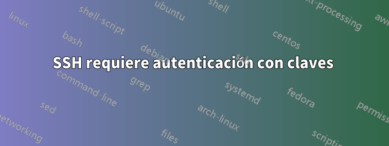 SSH requiere autenticación con claves