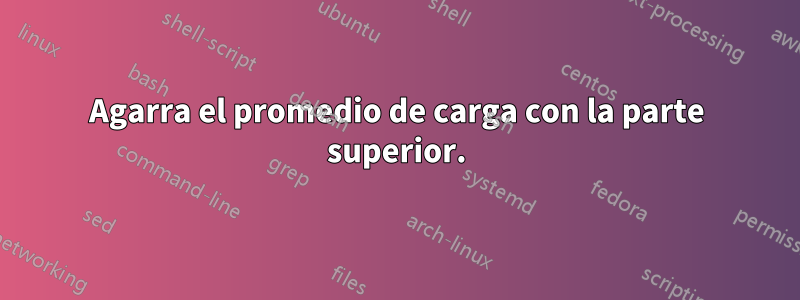 Agarra el promedio de carga con la parte superior.