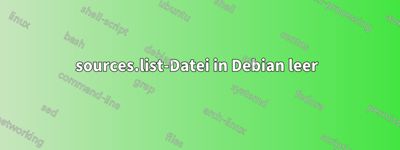 sources.list-Datei in Debian leer 