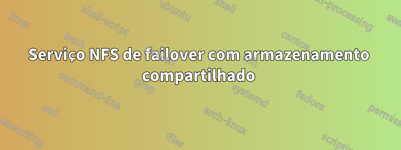 Serviço NFS de failover com armazenamento compartilhado