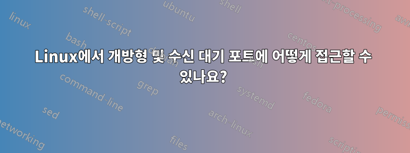 Linux에서 개방형 및 수신 대기 포트에 어떻게 접근할 수 있나요?