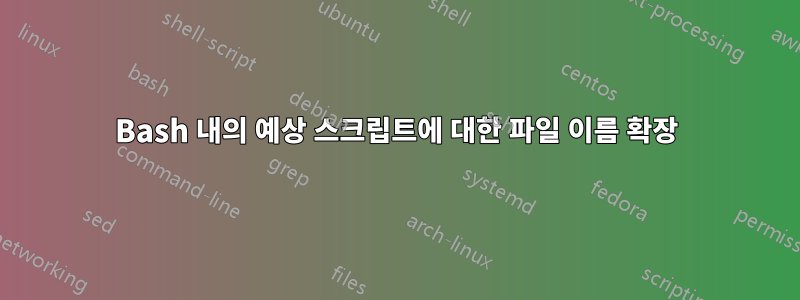 Bash 내의 예상 스크립트에 대한 파일 이름 확장