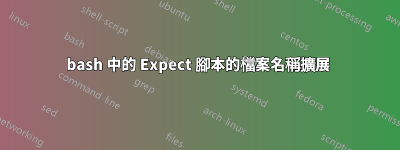 bash 中的 Expect 腳本的檔案名稱擴展