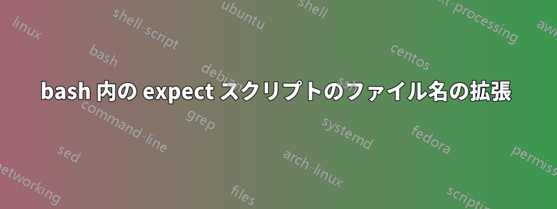 bash 内の expect スクリプトのファイル名の拡張