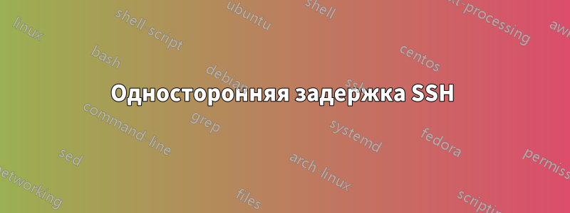 Односторонняя задержка SSH