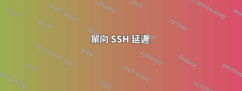 單向 SSH 延遲