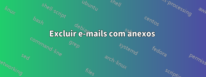 Excluir e-mails com anexos