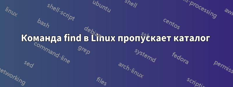 Команда find в Linux пропускает каталог