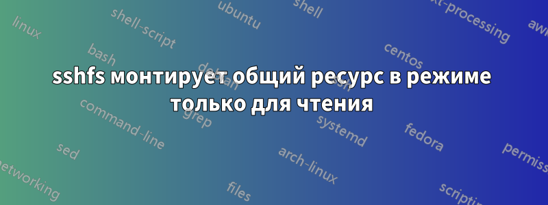 sshfs монтирует общий ресурс в режиме только для чтения