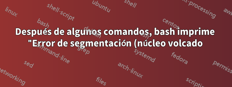 Después de algunos comandos, bash imprime "Error de segmentación (núcleo volcado)" por motivo desconocido