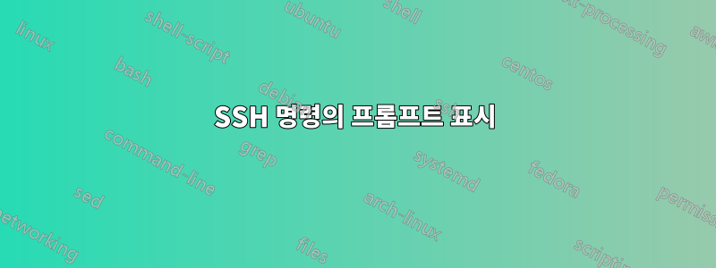 SSH 명령의 프롬프트 표시