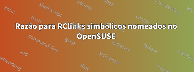 Razão para RClinks simbólicos nomeados no OpenSUSE