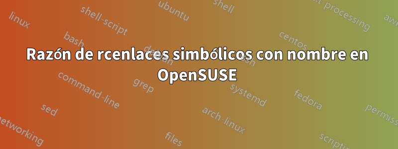 Razón de rcenlaces simbólicos con nombre en OpenSUSE