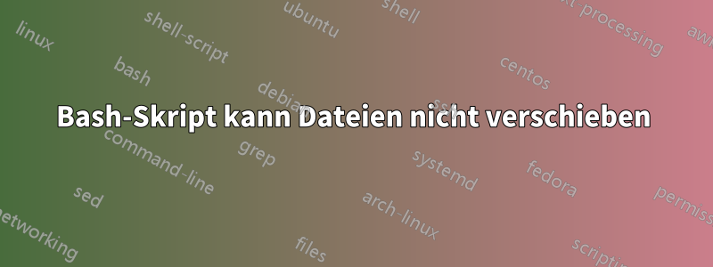 Bash-Skript kann Dateien nicht verschieben