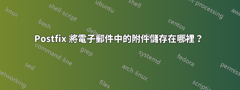 Postfix 將電子郵件中的附件儲存在哪裡？