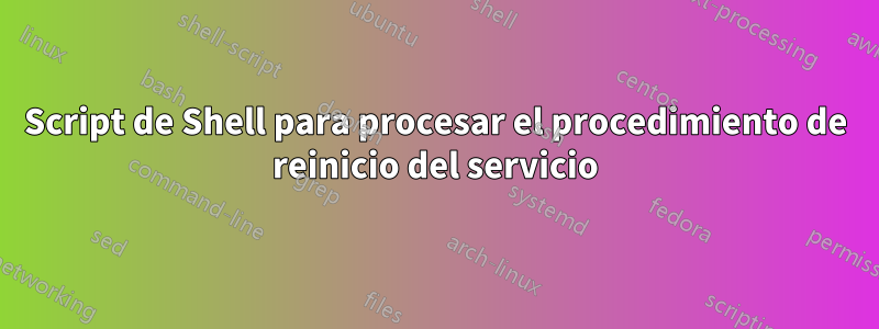 Script de Shell para procesar el procedimiento de reinicio del servicio