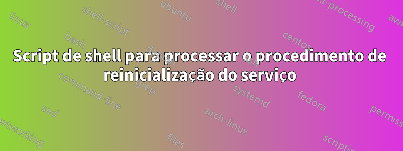 Script de shell para processar o procedimento de reinicialização do serviço