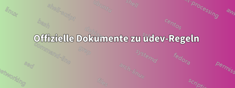 Offizielle Dokumente zu udev-Regeln