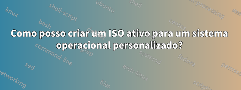 Como posso criar um ISO ativo para um sistema operacional personalizado?