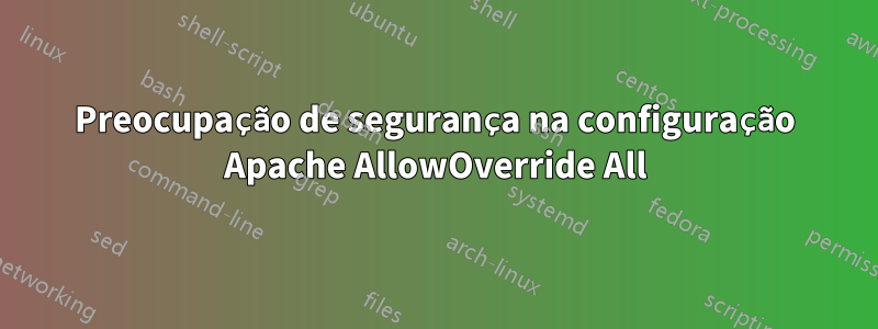 Preocupação de segurança na configuração Apache AllowOverride All