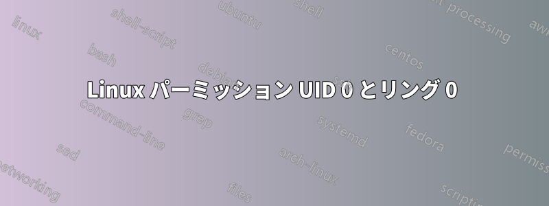 Linux パーミッション UID 0 とリング 0